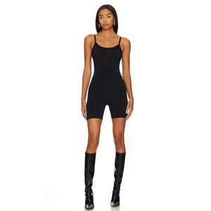 Good American Scuba Strappy Biker Catsuit in Black Size 3